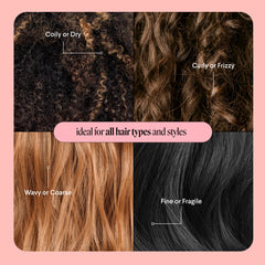 MONDAY HAIRCARE used during flat iron styling to protect and reduce frizz