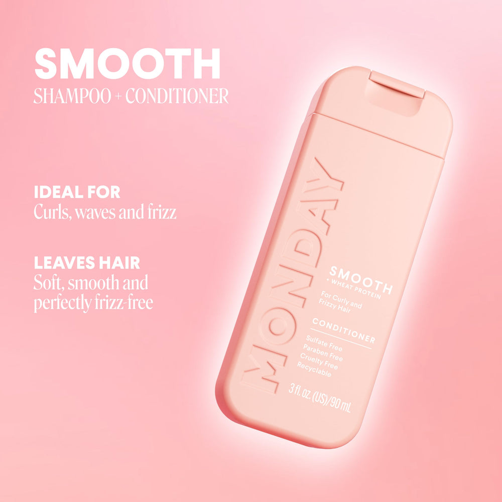 MONDAY Haircare close-up of creamy texture, highlights wheat protein moisture benefit