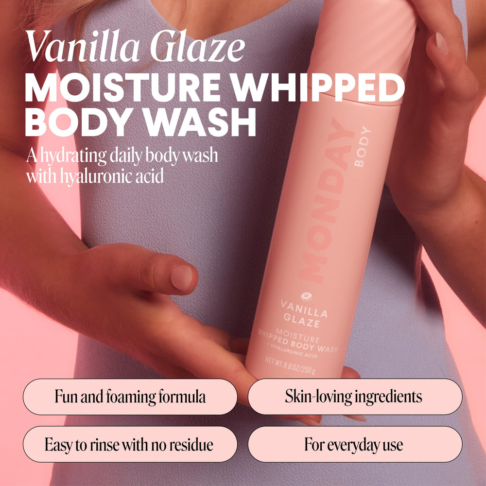 MONDAY HAIRCARE pump detail highlighting easy dispensing benefit