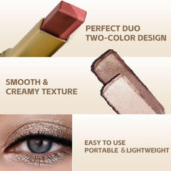 MooGlamor application on eyelid demonstrating quick gradient and sparkling finish