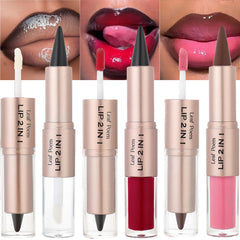MooGlamor front packaging showing three dual-ended lipsticks for easy selection