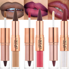 MooGlamor front packaging showing three dual-ended lip sticks, convenient set