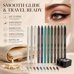 MooGlamor in-use close shot of winged eyeliner demonstrating long-wear definition benefit staying power