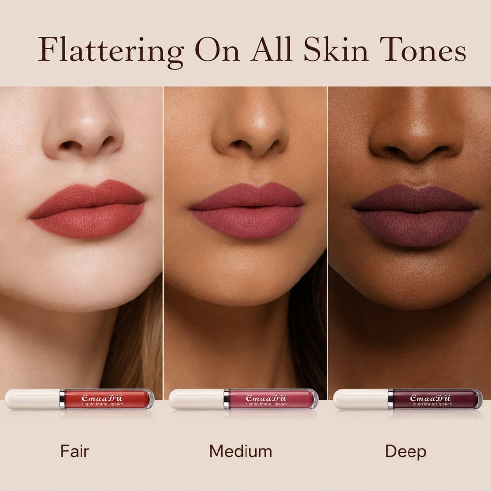 MooGlamor lifestyle image wearing red shade for bold look and long-lasting confidence benefit