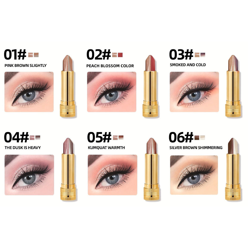 MooGlamor matte-side application on eyelid providing smooth, blendable base finish