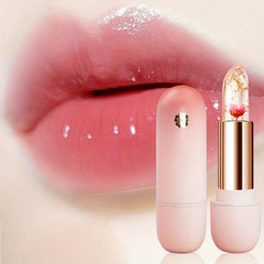 MooGlamor glossy texture swatch on skin showing hydrating, non-sticky finish and shine