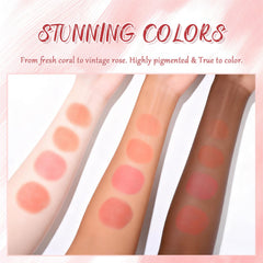 MOOMARTO applied on cheeks in lifestyle photo showing natural long-lasting finish