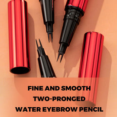 MOOMARTO model applying pencil to brows demonstrating quick precise application for daily wear