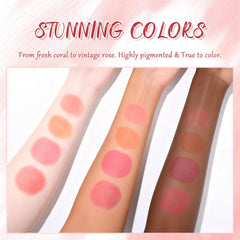 MOOMARTO arm swatches showing buildable pigmentation across the four shades benefit