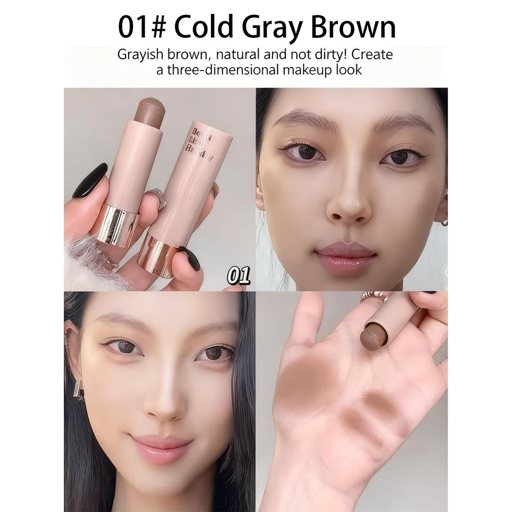 MOONGAZE contour stick inside travel pouch highlighting portability and secure packaging