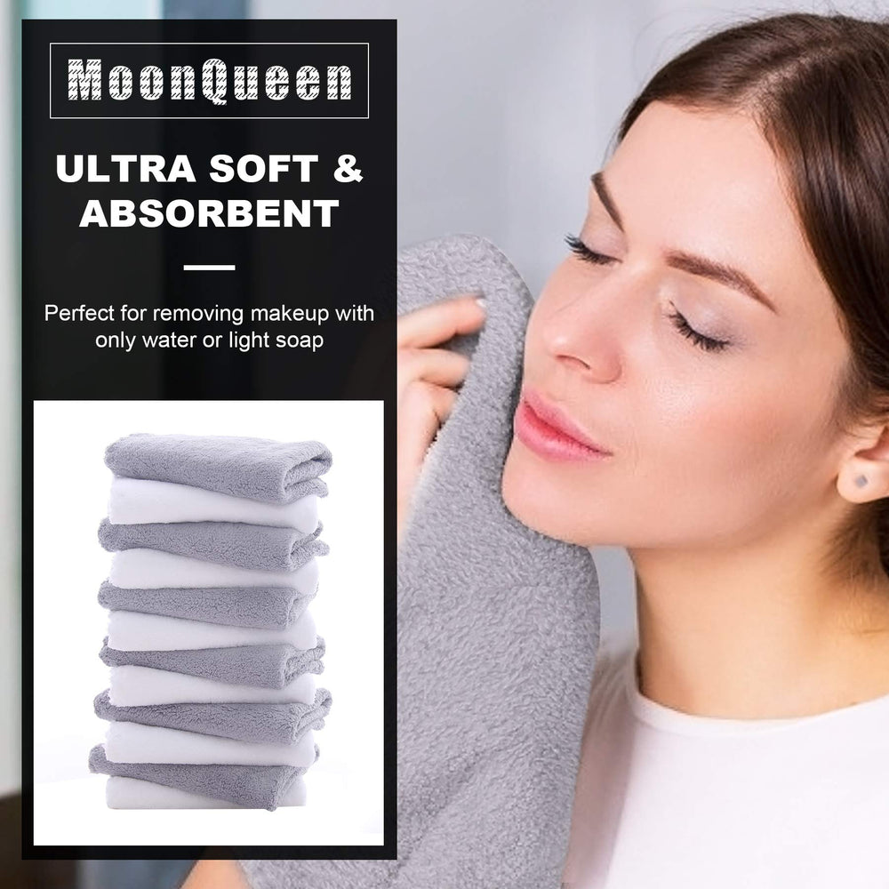 MOONQUEEN fabric close-up revealing microfiber texture for gentle, effective cleansing