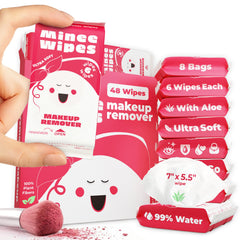 MOONIES front packaging showing compact travel wipes and aloe benefit