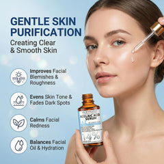mopayzer applying serum to face and neck for targeted redness and spot care