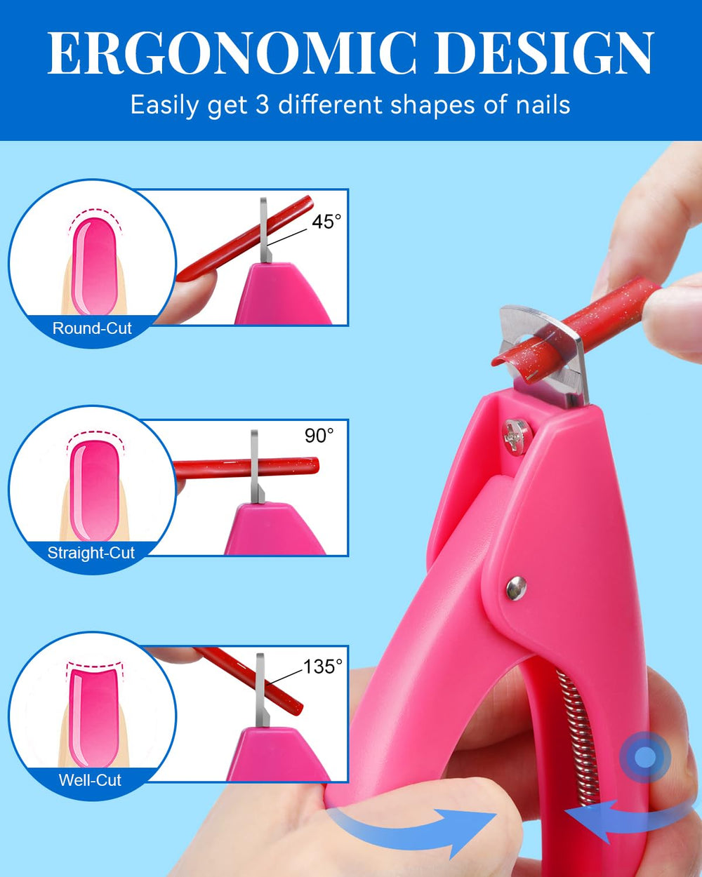 MORGLES applying clear tip with glue demonstrating secure adhesion and quick application