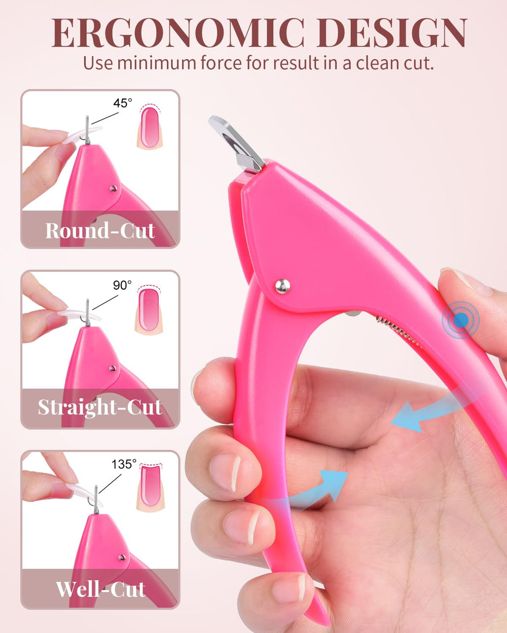 MORGLES tips next to a ruler and hand to show scale and customizable length benefit