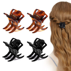 Morhom clips arranged with wardrobe pieces illustrating versatile color matching