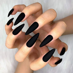 morily close-up of stiletto almond tips highlighting shape precision and polish-ready surface