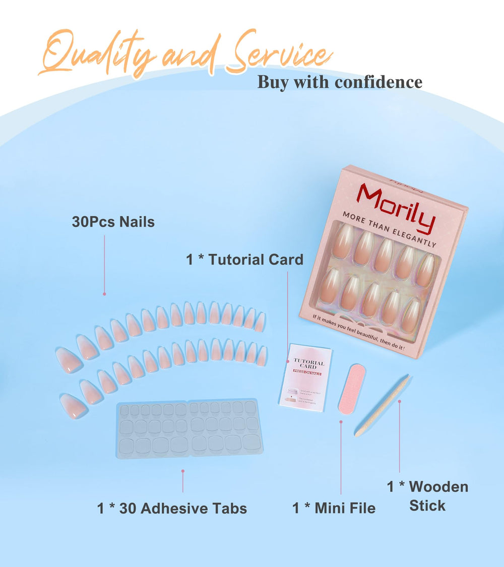 morily close-up of glossy French tip texture highlighting chip-resistant finish