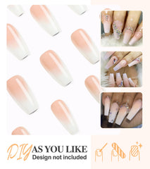 morily hand model wearing coffin press-on nails showing instant polished look