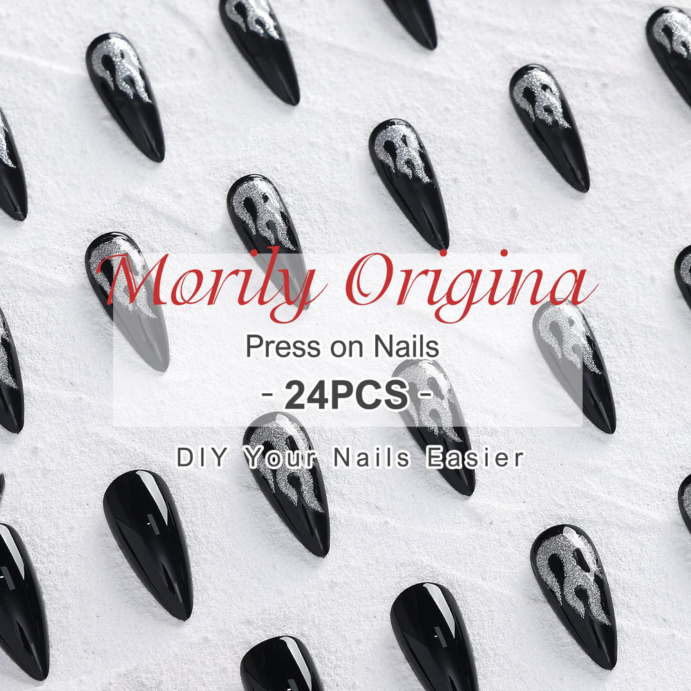 morily lifestyle party setting with finished nails, illustrates bold look for events and photos