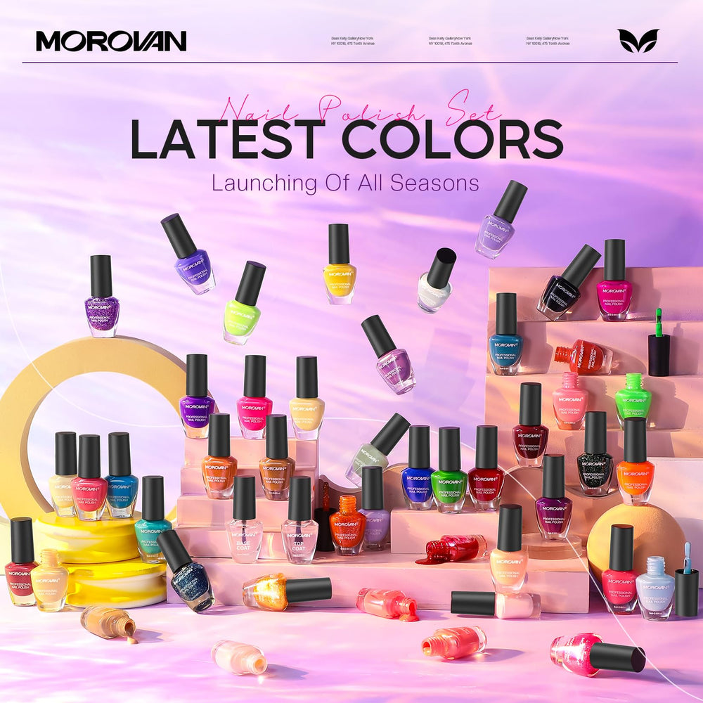 Morovan bottle close-up with brush demonstrating smooth application and even coverage benefit