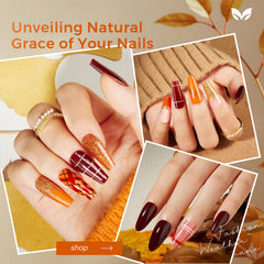 Morovan close-up glitter maple leaf effect adding festive autumn sparkle