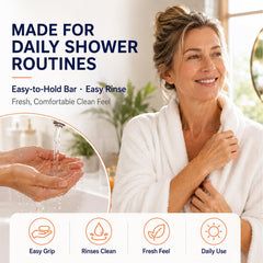 Morovan in elderly care shower setting conveying caregiver-friendly use