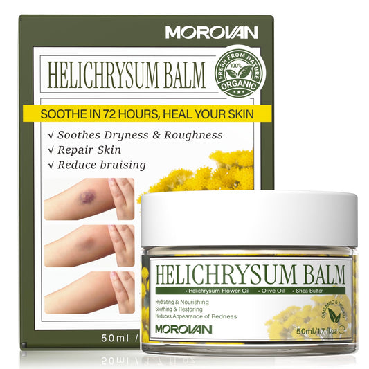 Morovan front jar showing label and nourishing balm benefits