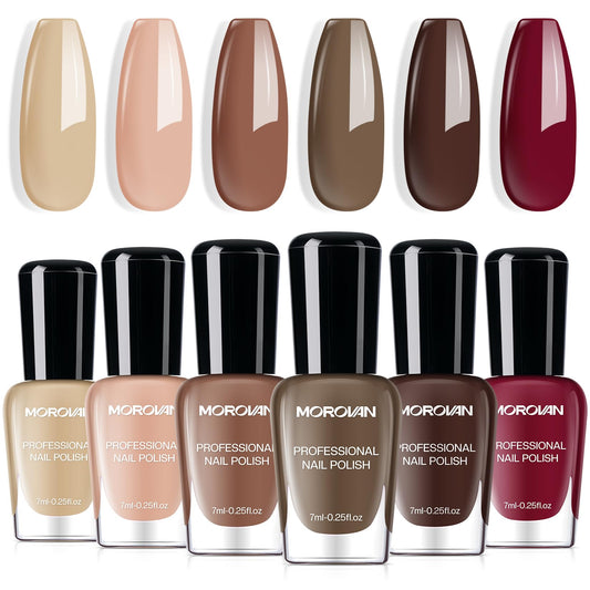 Morovan front packaging showing nine brown shades and gift-ready box benefit