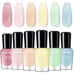 Morovan front packaging showing six pastel jelly mini bottles and color preview benefits quick gifting