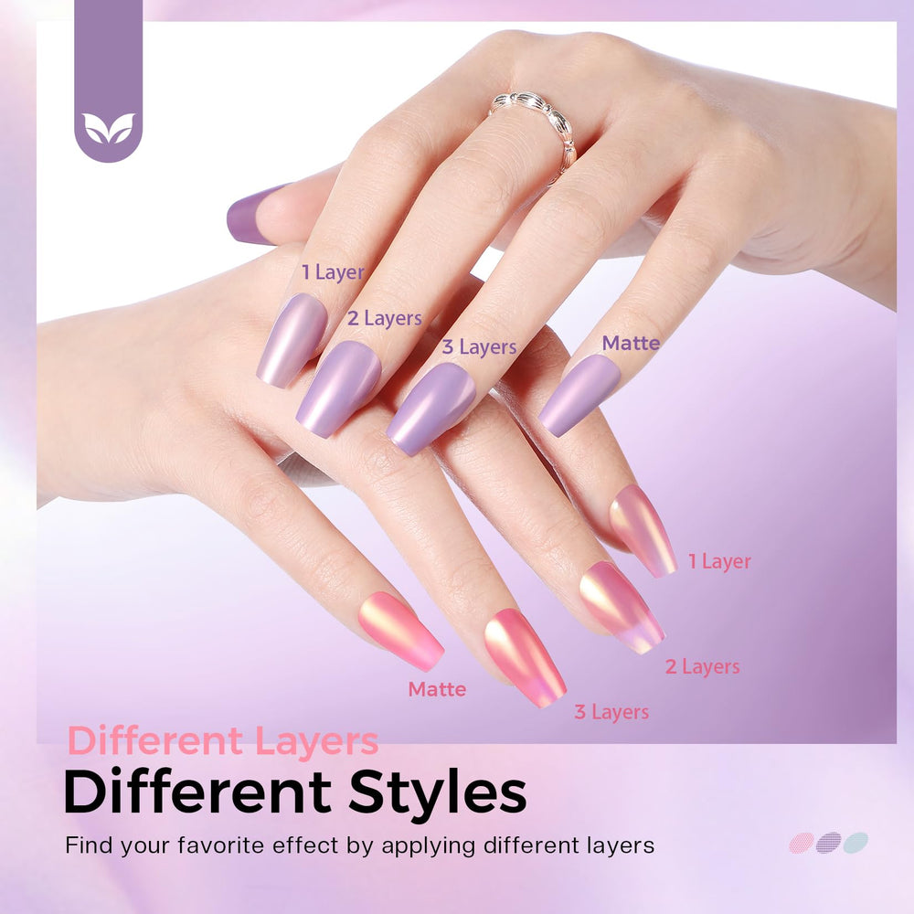 Morovan lifestyle shot with spring outfit showing coordinated nails for everyday style