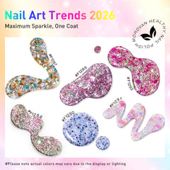 Morovan manicure before and after transformation showcasing instant confetti upgrade