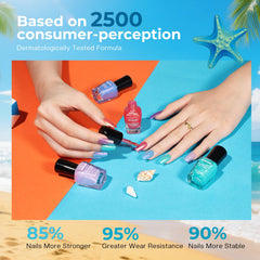 Morovan ombre nails in use demonstrating quick-dry glossy pearl effect