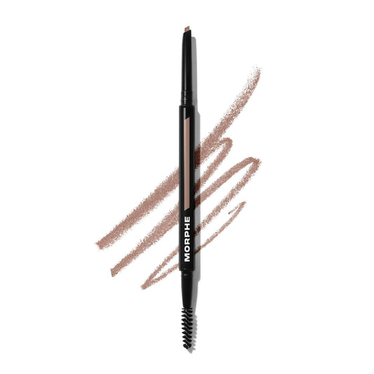 MORPHE front packaging showing pencil and spoolie for easy storage