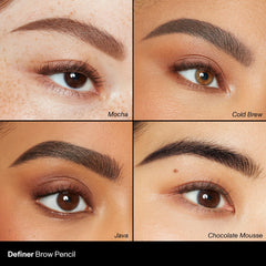 MORPHE dual-ended pencil open to show retractable tip and spoolie utility