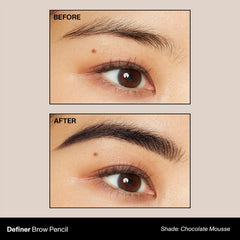 MORPHE close-up slanted tip detail for precise shaping and controlled strokes