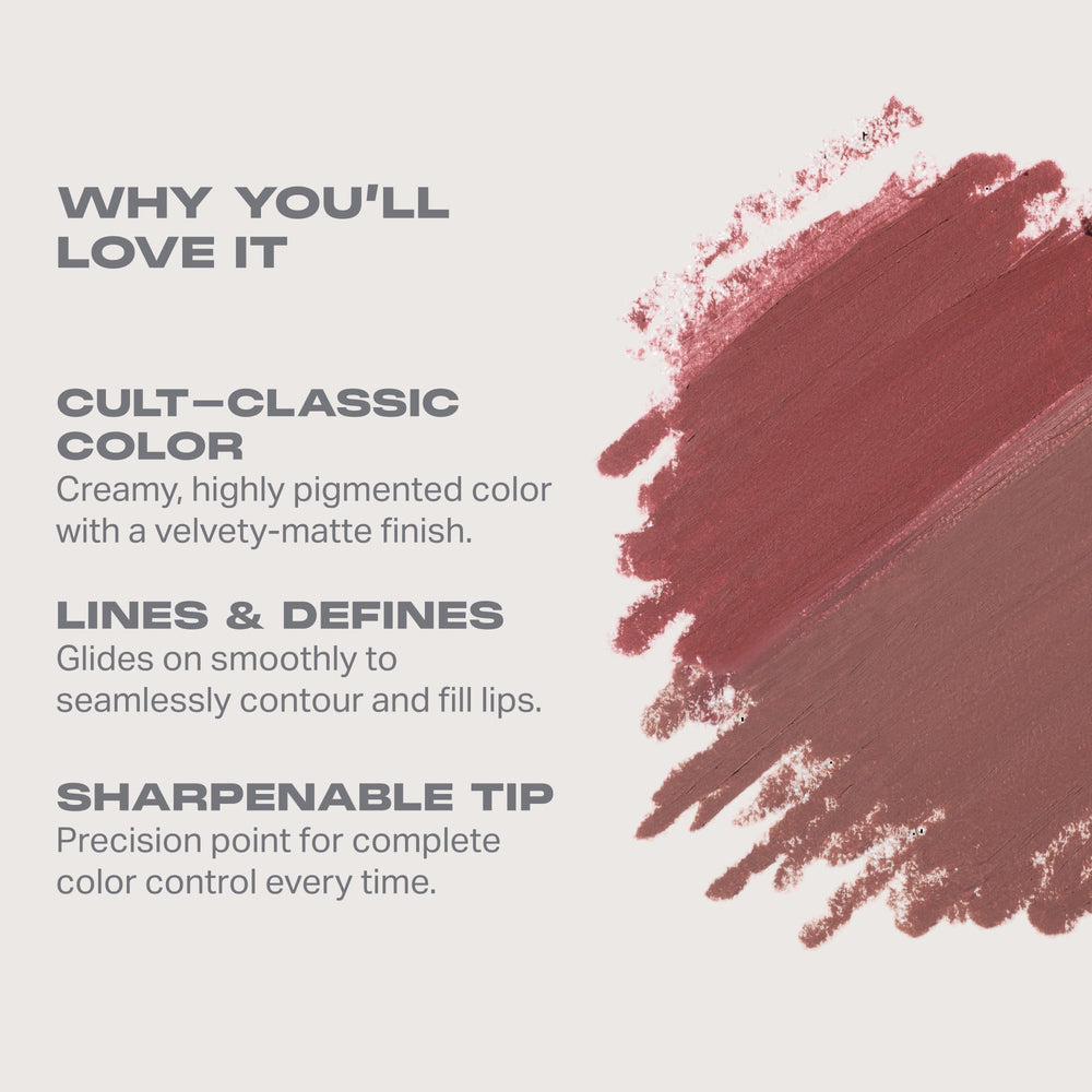 MORPHE close-up of fully filled lips highlighting defined mauve finish