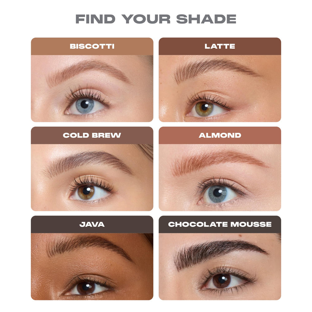 MORPHE Chocolate Mousse swatch on skin showing buildable brown shade