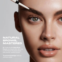 MORPHE before and after brows, demonstrates natural defined results