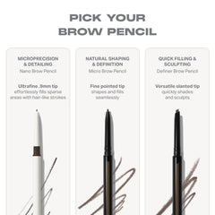 MORPHE pencil on vanity with makeup, lifestyle ease for daily use