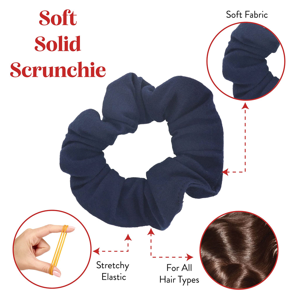 Motique Accessories scrunchie in ponytail demonstrating secure hold without creasing benefit