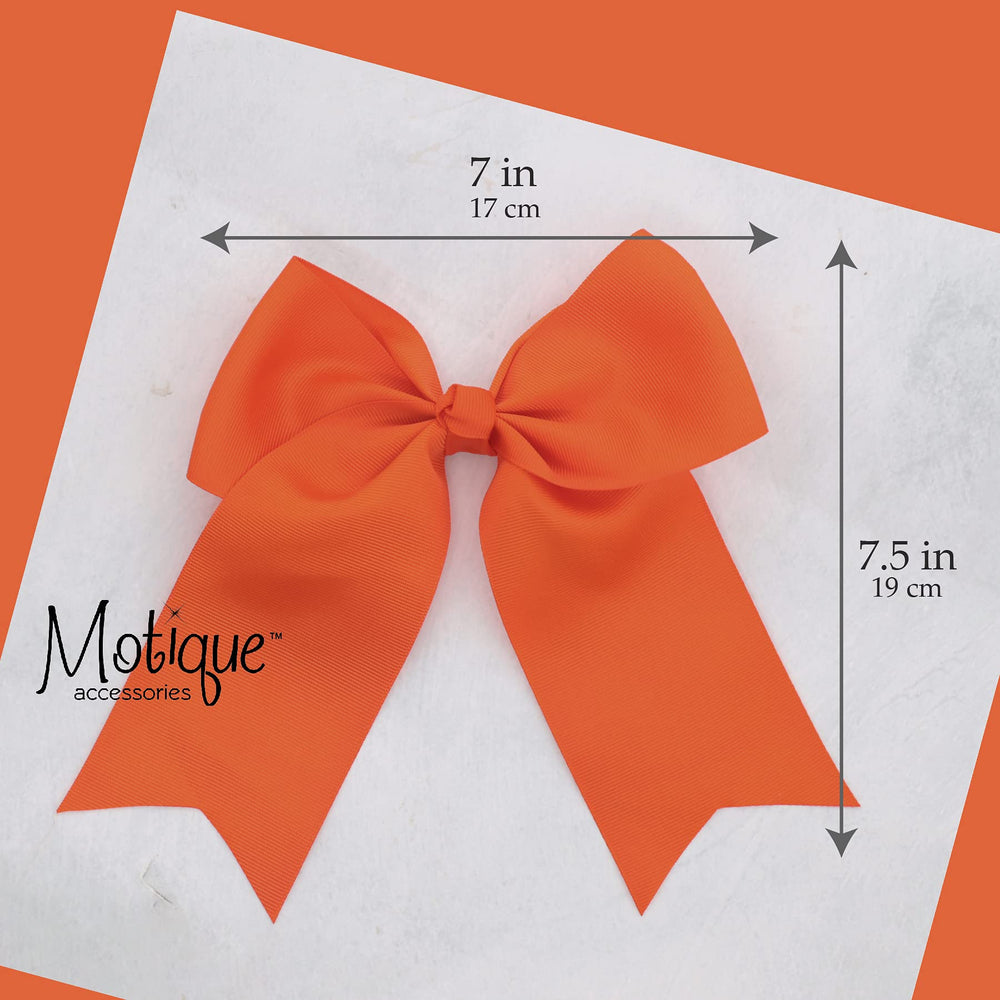 Motique Accessories bow in ponytail demonstrates wearable size and style
