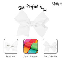 Motique Accessories bow worn in a ponytail for polished style