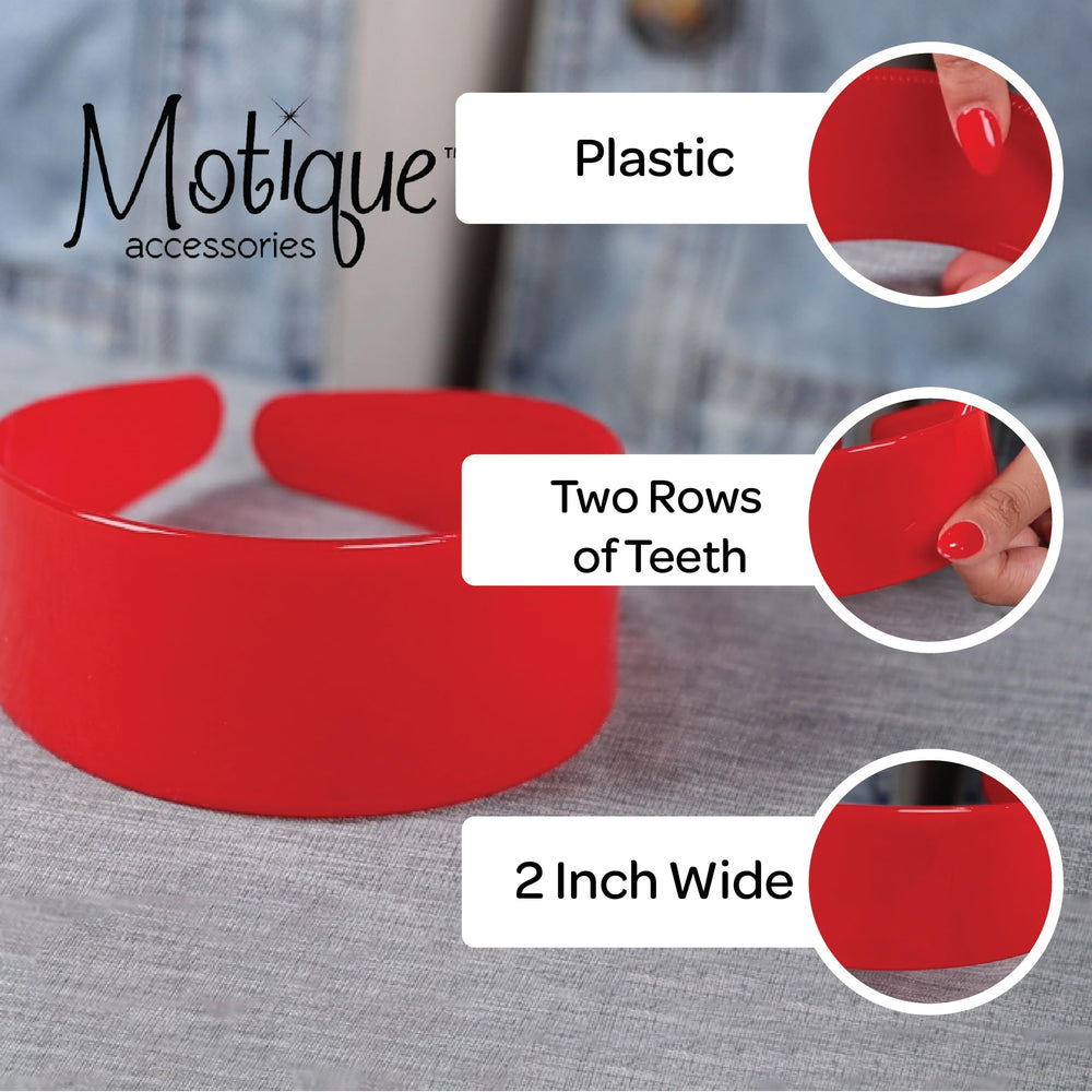 Motique Accessories headband held in hand to display size and durable build