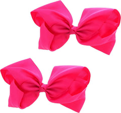 Motique Accessories hot pink bow front view adds vibrant charm