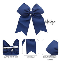 Motique Accessories bow clipped in ponytail adding instant style
