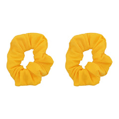 Motique Accessories yellow scrunchies front view showing color and shape, great for styling