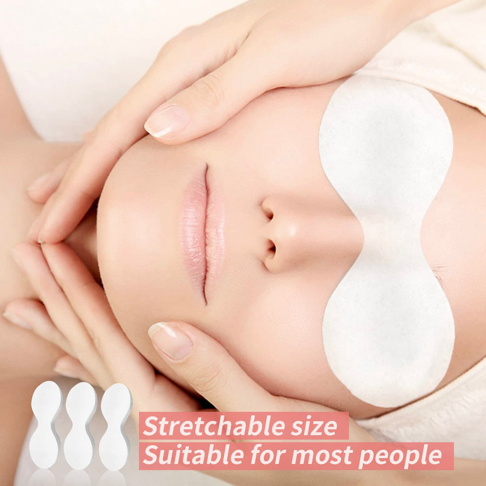 MoyRetty disposable eye sheet in use during at-home spa treatment