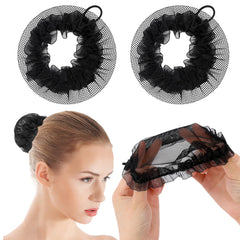 Mozeat Lens front packaging showing 12 black lace hair nets and quantity benefit