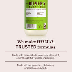 Mrs. Meyer's bottle staged in a bathroom showing fresh apple scent ambiance